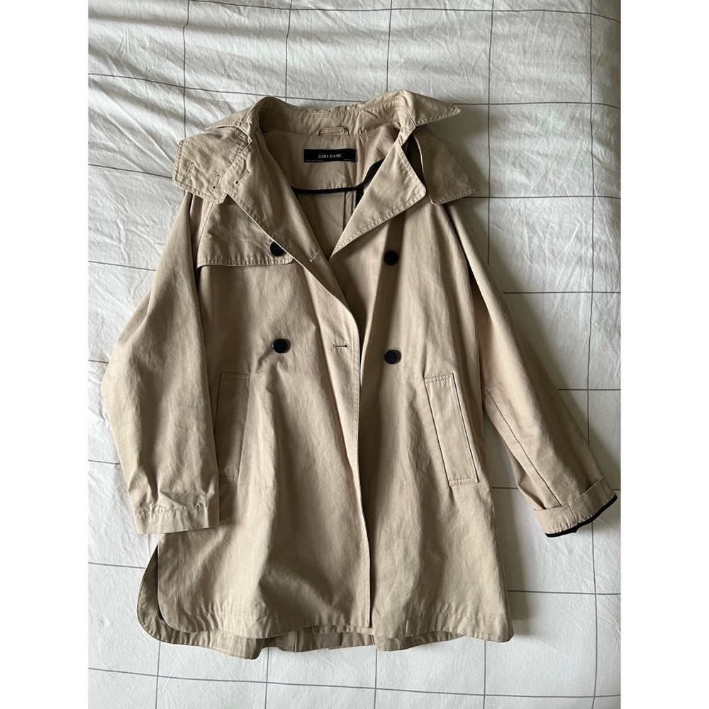 Zara Trench Coat With Pleat